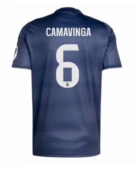 Billige Fotballdrakt Real Madrid Eduardo Camavinga #6 Replika Bortedrakt 2025-26 Kortermet